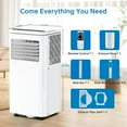 thumbnail image 3 of Lumiparty 10000BTU Portable Air Conditioner with Dehumidifier Mode, 3-in-1 Floor Standing AC Unit with Remote Control, for Rooms up to 50 Sq.ft, White, 3 of 9