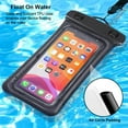 thumbnail image 2 of [2 pack] [up to 8.5"] waterproof floating phone pouch with lanyard, ic iclover waterproof phone case cover, transparent pvc underwater cell phone pouch dry bag - l size (9.9"x4.7"), 2 of 7