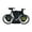 Black, variant on Agiferg Retro European Bicycle Style Page Turning Clock Creative Desktop Clock Fashion Ornaments Decorative Clock