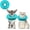 Solid Green, variant on Supet Inflatable Dog Cone Collar Alternative After Surgery, Doggie Neck Donut Collar Recovery, Soft Dog Cone for Small Medium Large Dogs