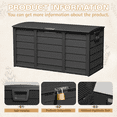 thumbnail image 5 of SOLAURA 75 Gallon Outdoor Storage Deck Box Waterproof Resin Patio Storage Box for Outside Cushions, Garden Tools and Pool Toys , Black, 5 of 9