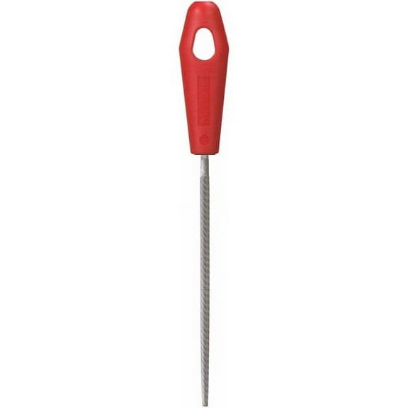 Nicholson Round Hand File Bastard Cut Single Cut - Red Handle - 1 Pack, 6" Length