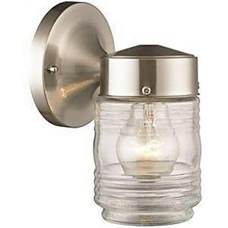 Int Satin - Soundbest Int Sourceing 4073821 4402H-BN Light Jelly Jar, Satin Nickel
