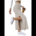 thumbnail image 2 of Faldas Tubo de Punto Ajustadas para Mujer, Falda Midi de Cintura Alta con Abertura Elástica Albaricoque M, 2 of 8