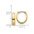 thumbnail image 2 of 14k Yellow Gold Polished Hinged Hoop Earrings 13x10mm Wide 3mm Thick Hoop Earring for Women, 2 of 2