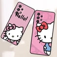 thumbnail image 4 of Anime Hello Kitty Sanrio para Samsung Note 20 10 Ultra Plus A31 A8 A14 j6 A12 A5 A70 A7 A34 A20 A04 A24 5G, funda de teléfono negra, 4 of 5