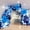 Blue, variant on Black White Orange Balloon Arch Kit, 140Pcs Black Orange White Halloween Balloon Garland kit, 18 12 10 5 Inch Different Size Balloons for Halloween Birthday Thanksgiving Day Party Decorations