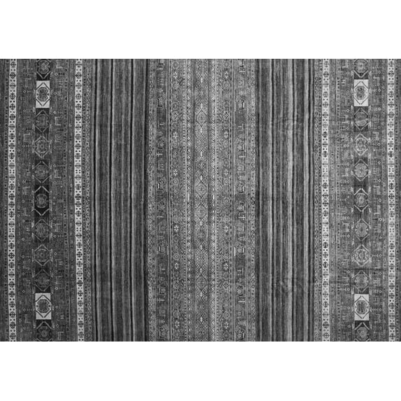Ahgly Company Indoor Rectangle Oriental Gray Traditional Area Rugs, 8' x 12'