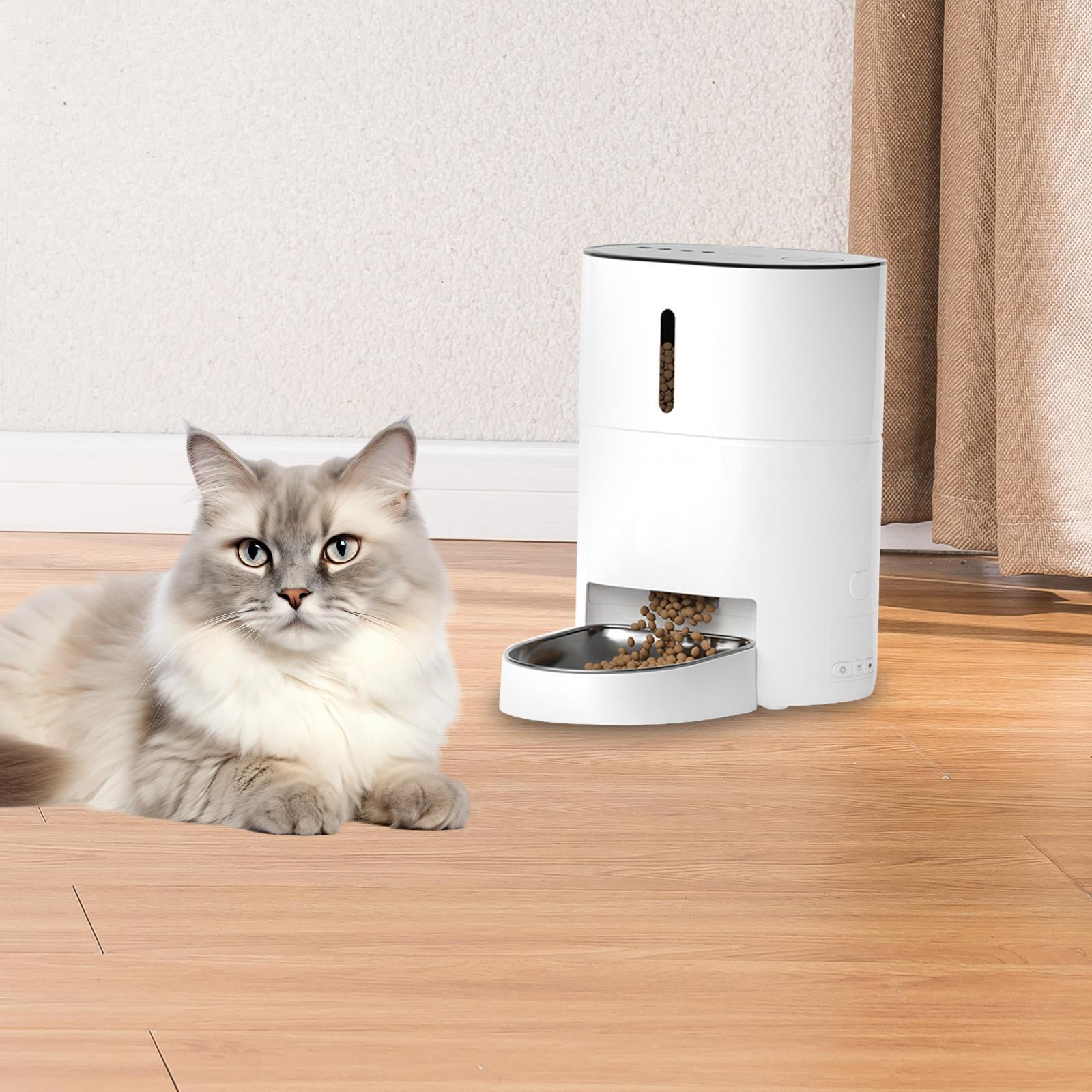 oshhnii Automatic Cat Feeder App Control Voice Recording Stainless Steel Single Bowl