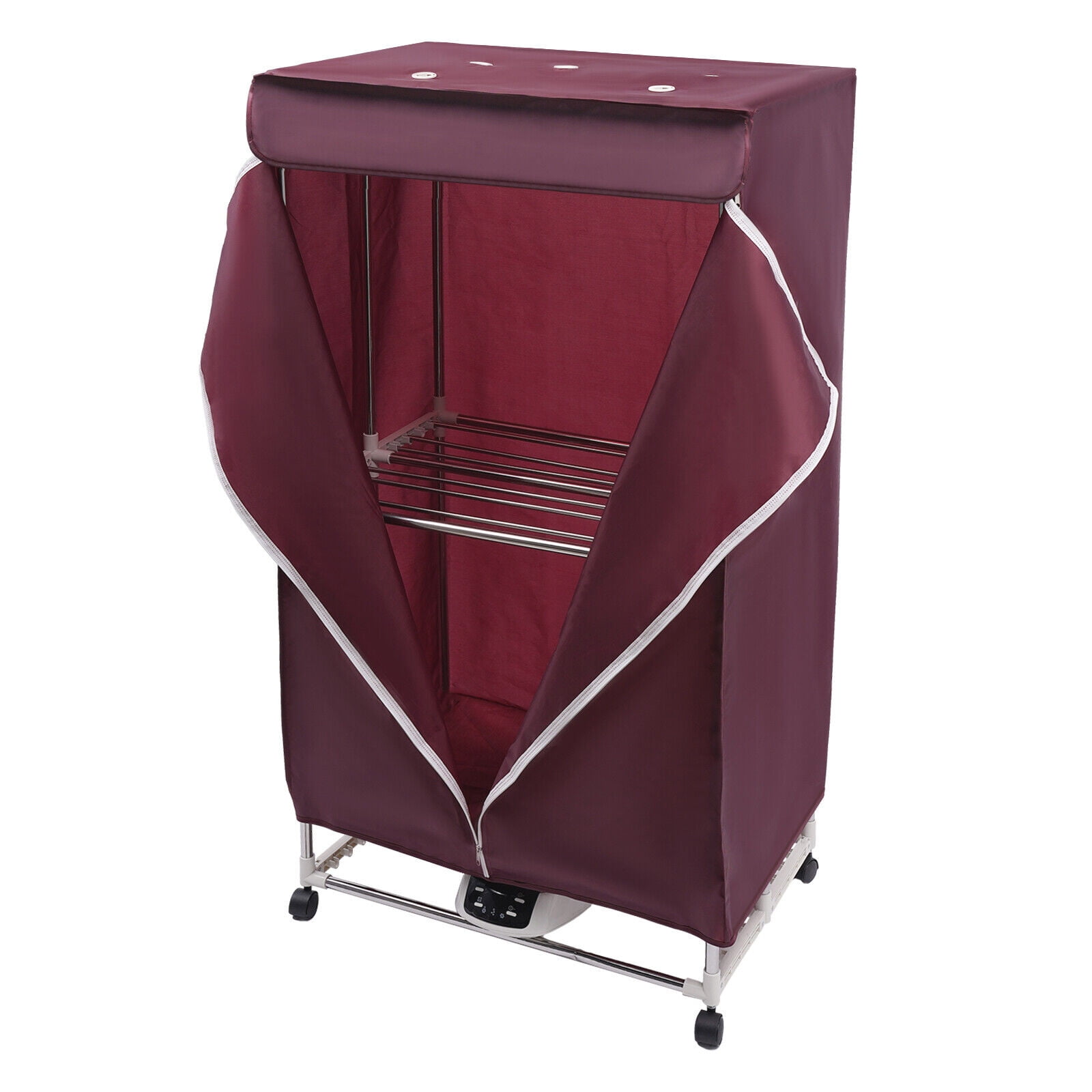 Portable Electric Clothes Dryer with Remote, Foldable Dual-Layer Rack, 1500W PTC Heating, Timer, Quiet Drying for Home & Apartment Use