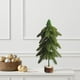 thumbnail image 1 of Árbol de Navidad artificial verde redondo con base de madera, simulación de árbol de Navidad, decoraciones de escritorio, adornos para el hogar, árbol de Navidad artificial, decoración, árboles decora, 1 of 6