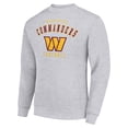 thumbnail image 2 of Men's Starter Heather Gray Washington Commanders Team Logo Pullover Sweatshirt, 2 of 3