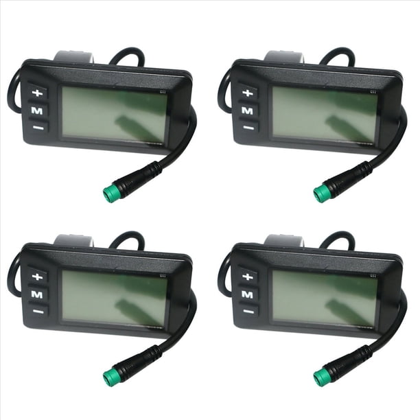4X Controlador de Accesorios para Bicicleta Eléctrica, Pantalla LCD G51, Acelerador de Scooter Eléctrico de 5 Pines, Conector Impermeable