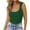 Green, variant on XFLWAM Womens Square Neck Tank Tops Basic Fitted Double Lined Summer Tops Cute Sleeveless Shirts
