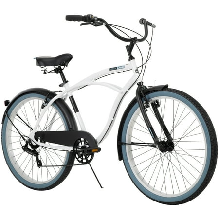 Huffy 26 In. Men's Lockland, 7 Speed Cruiser Bicycle, White