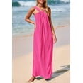 thumbnail image 3 of Vestido de verano PRETTYGARDEN para mujer 2025, con tiras sueltas, rosa, 3 of 8