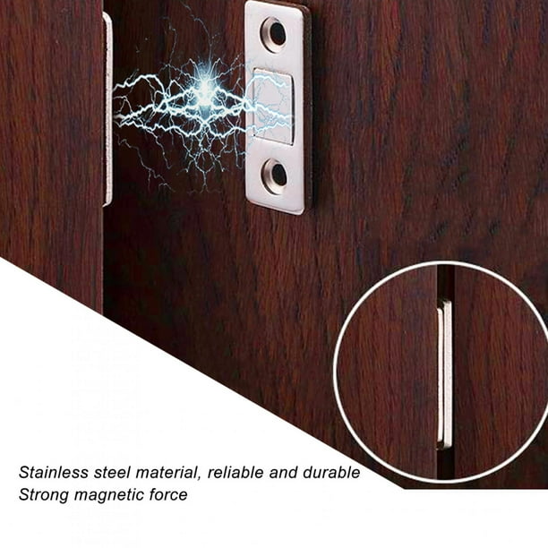 YIDOMDE Aimant de porte d'armoire avec serrure magnétique 5 pièces Serrure  magnétique très fine Aimant