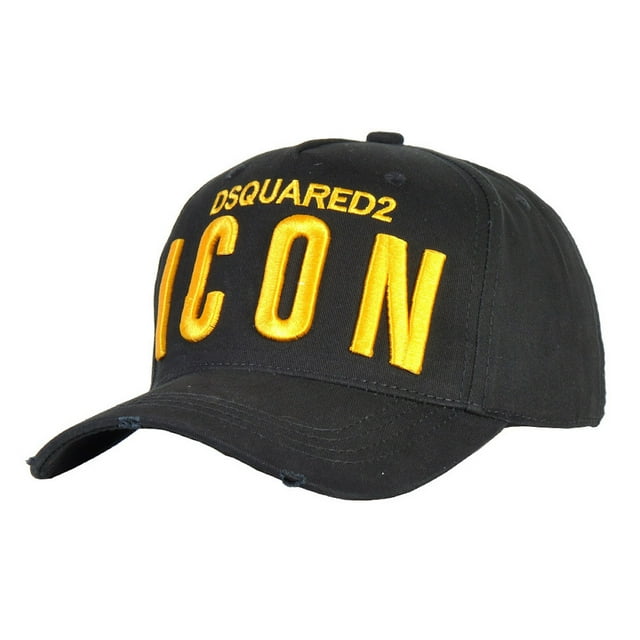 Gorra de béisbol DSQUARED2 ICONS con bordado dorado para hombre