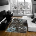 thumbnail image 7 of Blue AllStar Modern. Contemporary Woven Area Rug. Drop-Stitch Weave Technique. Carved Effect. Vivid Pop Colors (5' x 6' 11"), 7 of 7