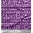 thumbnail image 1 of Soimoi Tissu Crêpe Polyester Feuilles & Floral Imprimé au Mètre 52 Pouces de Large, 1 of 3