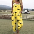 thumbnail image 2 of GILIGEGE Linen Jumpsuits for Boho Floral Rompers# Stretchy Adjustable Shoulder Straps Wide Leg Pants Lightweight Comfy Rompers One Piece Loose Fit Rompers Solid Color Casual Long Bib Pant Hot Pink, 2 of 5
