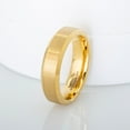 thumbnail image 4 of 6MM Yellow Gold Plated Tungsten Wedding Band - Brushed Tungsten Carbide Ring - Anniversary Band JATN747Ns6, 4 of 5