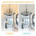 thumbnail image 6 of LovingAHome Vintage Candle Chandelier,12 Lights Spiral Farmhouse Pendant Light Fixture for Kitchen Island,Dining Room,Living Room, 6 of 8