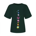 thumbnail image 4 of Women's Short Sleeve T-shirt Women'S Spring Round Neck Printed Loose Casual Short Sleeve T Shirt,Green Women's Short sleeve T-shirt L, 4 of 5