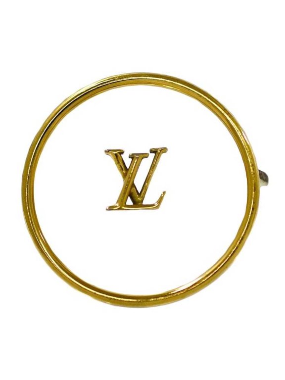 Pre-Owned Louis Vuitton Ring Berg LV Eclipse Gold M00768 ec-20216 Size 8 GP LE1252 LOUIS VUITTON Circle Ladies Thin (Fair)