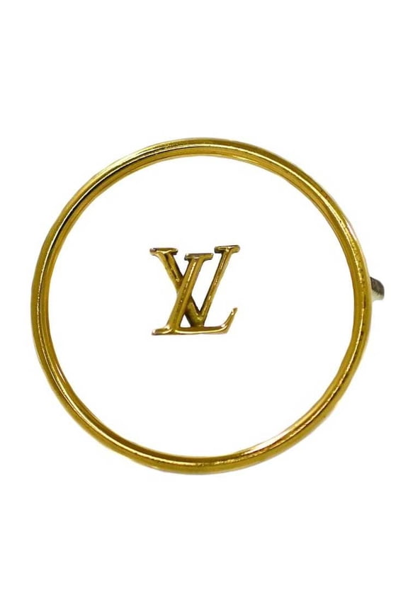 Pre-Owned Louis Vuitton Ring Berg LV Eclipse Gold M00768 ec-20216 Size 8 GP LE1252... (Fair)
