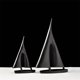 thumbnail image 3 of Pack Of 2 Sculptures Sailship For Home Decor Statue Moderna Ships Decoration Nautical Decorative For Living Room Shelf Table Office, 3 of 5