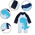 thumbnail image 3 of MXIEZI 1-7 Years Old Boys Girls 3/4 Sleeve Swimsuits Kids Cartoon UV 50+ One Pieces Bathing Suits Printing Swimsuit, 3 of 9