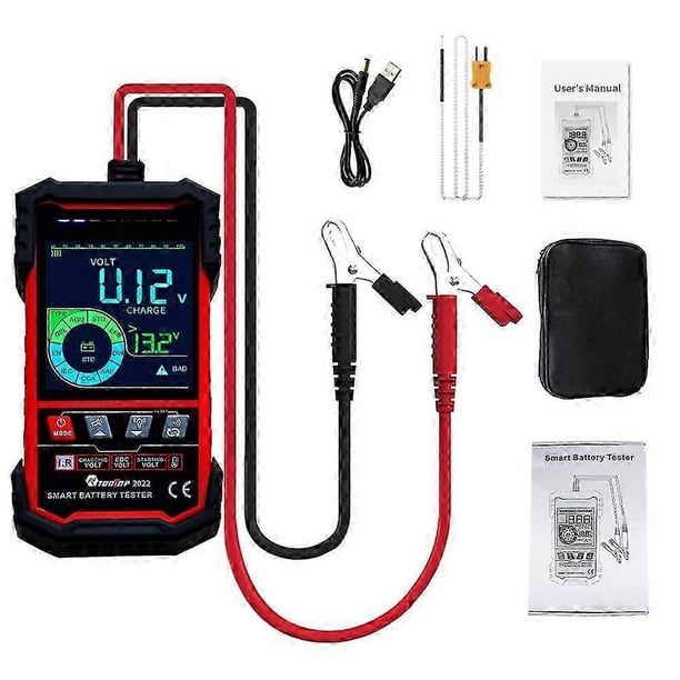 Smart Car Battery Tester 12V/24V Auto Recognition Battery Testing Start Testing Load Testing Automotive Battery Detecting Device