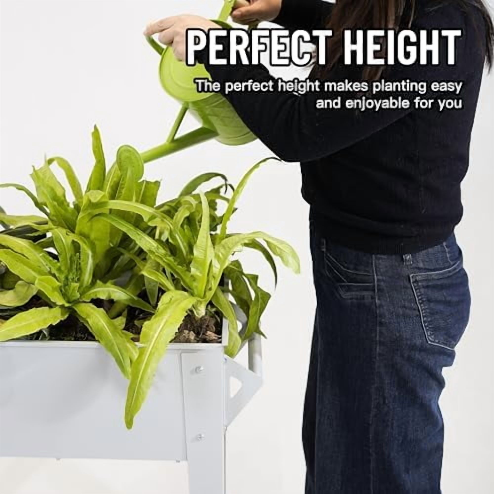 𝐑𝐚𝐢𝐬𝐞𝐝 𝐆𝐚𝐫𝐝𝐞𝐧 𝐁𝐞𝐝 𝐎𝐮𝐭𝐝𝐨𝐨𝐫 Elevate Herb Garden Planter Box Outdoor Raised Planter Box with Legs On Wheels for Vegetables Flower Tomato Patio Backyard