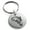 Silver, variant on Stainless Steel Celestial Satyr Goat Engraved Small Medallion Circle Charm Keychain Keyring
