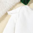 thumbnail image 3 of Cdudpw Baby Girl Clothes Suspender Skirt Newborn Ruffle Romper Dress Bow Headband Fall Outfits(Z163-Green), 3 of 8