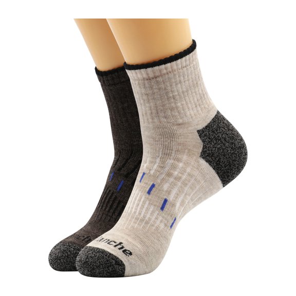 Avalanche Men's Quick Dry Merino Wool Blend Quarter Crew Socks