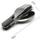 thumbnail image 4 of Juego De Cubiertos De Viaje De 2 Piezas Portátil 4 En 1 Platos Rueda Mango De Aluminio Cuchillo - Botella, 4 of 5