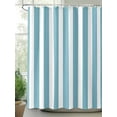 thumbnail image 3 of Aqua Striped Waterproof Fabric Shower Curtain, Modern Farmhouse Blue White Stripes Shower Curtain for Bathroom Curtains Bathtubs Hotel Washable Shower Curtains with 12 Hooks Small 36x78in, 3 of 6