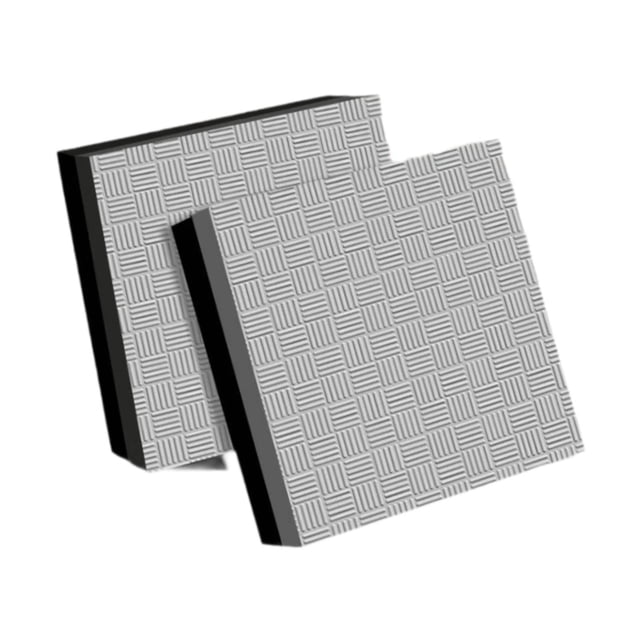 Paquete de 2 almohadillas para levantamiento de pesas, alfombrilla silenciosa, multifuncional, protección para el suelo, peso Negro Gris 50x50x4cm