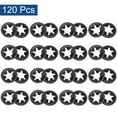 thumbnail image 3 of Unique Bargains 120 Pack Internal Tooth Star Lock Washers M5 Quick Speed Locking Washers, 65Mn Steel Starlock Push Nuts, 3 of 4