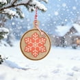 thumbnail image 6 of christmas outdoor decorations Christmas Round Wooden Plaques Decoration Pendant Snowflake Christmas House Christmas Tree Ornaments, 6 of 6