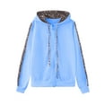 thumbnail image 2 of Innerwin Jogger Set Leopard Print Ladies Sweatsuits Jogging Hoodies Comfy 2 Piece Outfit Blue 4XL, 2 of 6