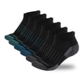 thumbnail image 1 of Calcetines deportivos Copper Fit No Show, unisex, negros, 3 pares, 1 of 6