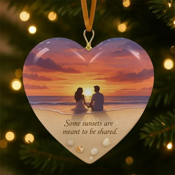 Love Heart Ornaments – "Of All The Weird Things I Have Found, You’re By Far My Favorite", Couple Christmas Ornament Holiday Keepsake for Him & Her 1#