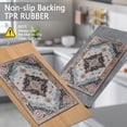 thumbnail image 5 of BlueDreamer Kitchen Rugs 3Pcs, Non Slip Kitchen Mats for Floor Waterproof & Stain Resistant Carpet Area Rug for Kitchen, Laundry Room, Hallway, 5 of 12