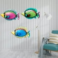 thumbnail image 6 of SDJMa 11.8 Inches Hand-Painted Metal Fish Art Wall Decor Coastal Ocean Sea Hanging Decorations Garden Pool Decor Colorful Outdoor or Indoor Wall Sculptures, 6 of 7