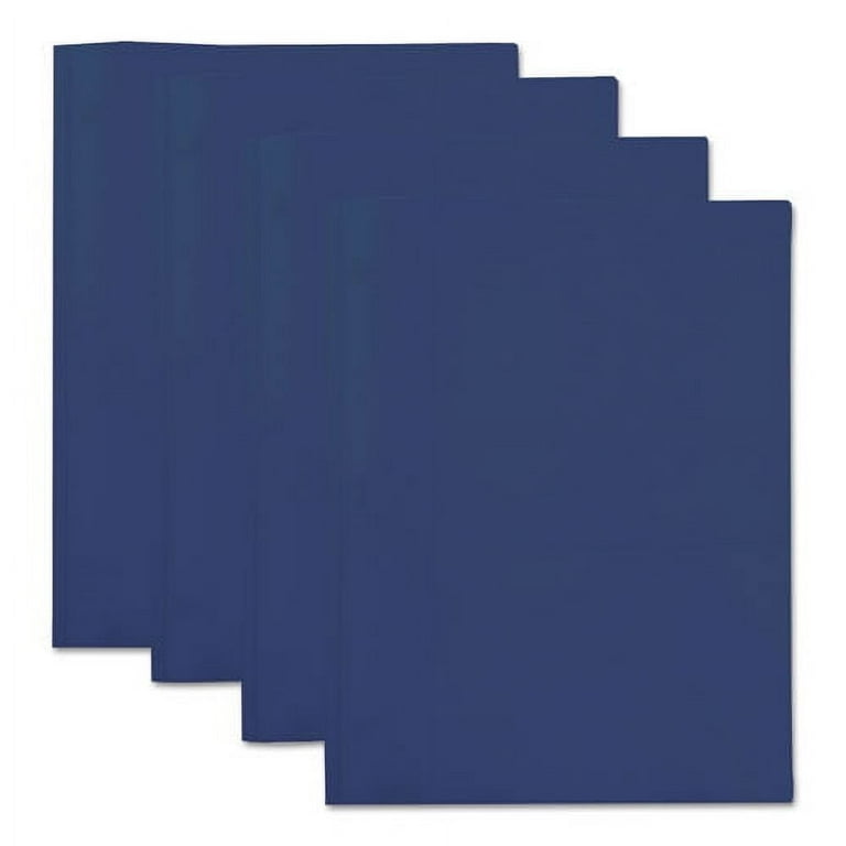 Plastic Twin-Pocket Report Covers, Three-Prong Fastener, 11 x 8.5, Roya Blue/ Royal Blue, 10/Pack Plastic Twin-Pocket Report Covers, Three-Prong Fastener, 11 x 8.5, Roya Blue/ Royal Blue, 10/Pack