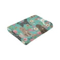 thumbnail image 6 of Wijzvio Labradoodle Dogs Lovers Flower Floral Throw Blanket Soft Fuzzy Fleece Blanket For Couch Bed Living Room Decoration 60"X50", 6 of 9