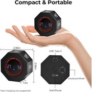 Digital Kitchen Timers, Flipping Activations Timer, Classroom Timer, Small Kitchen Timers With Gravity Sensor, LED Display Countdown Countup Timer for Cooking, Work and Study